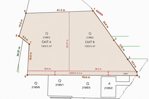 2 samostatné stavebné parcely (2x 1303,5 m²) na Zemplínskej šírave – stredisko Hôrka
