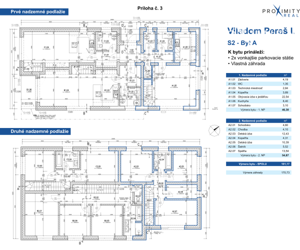 VILADOMY PEREŠ 4,5 izb. byt s vlastnou záhradou a 2xparkovaním