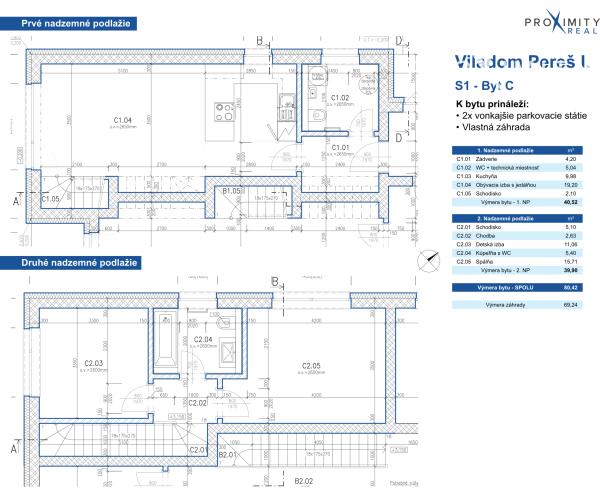 SKOLAUDOVANÉ-VILADOMY PEREŠ  3 izb. byt s vlastnou záhradou a 2xparkovanie