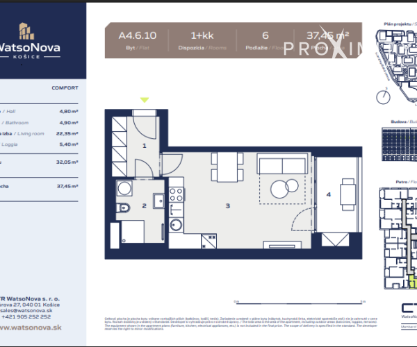 Lacnejšie ako u developera - Watsonova, 1.izbový byt