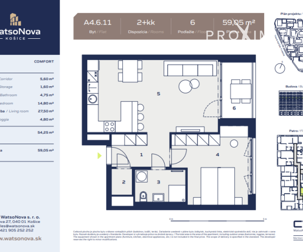 Lacnejšie ako u developera 2 izbový byt v projekte WatsoNova