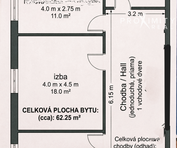 Prenájom priestranného 2-izb. tehlového bytu na Zimnej ulici